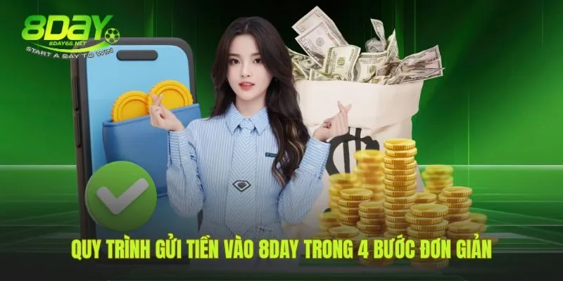 Quy trình nạp tiền 8Day tổng quan qua 4 bước dễ dàng